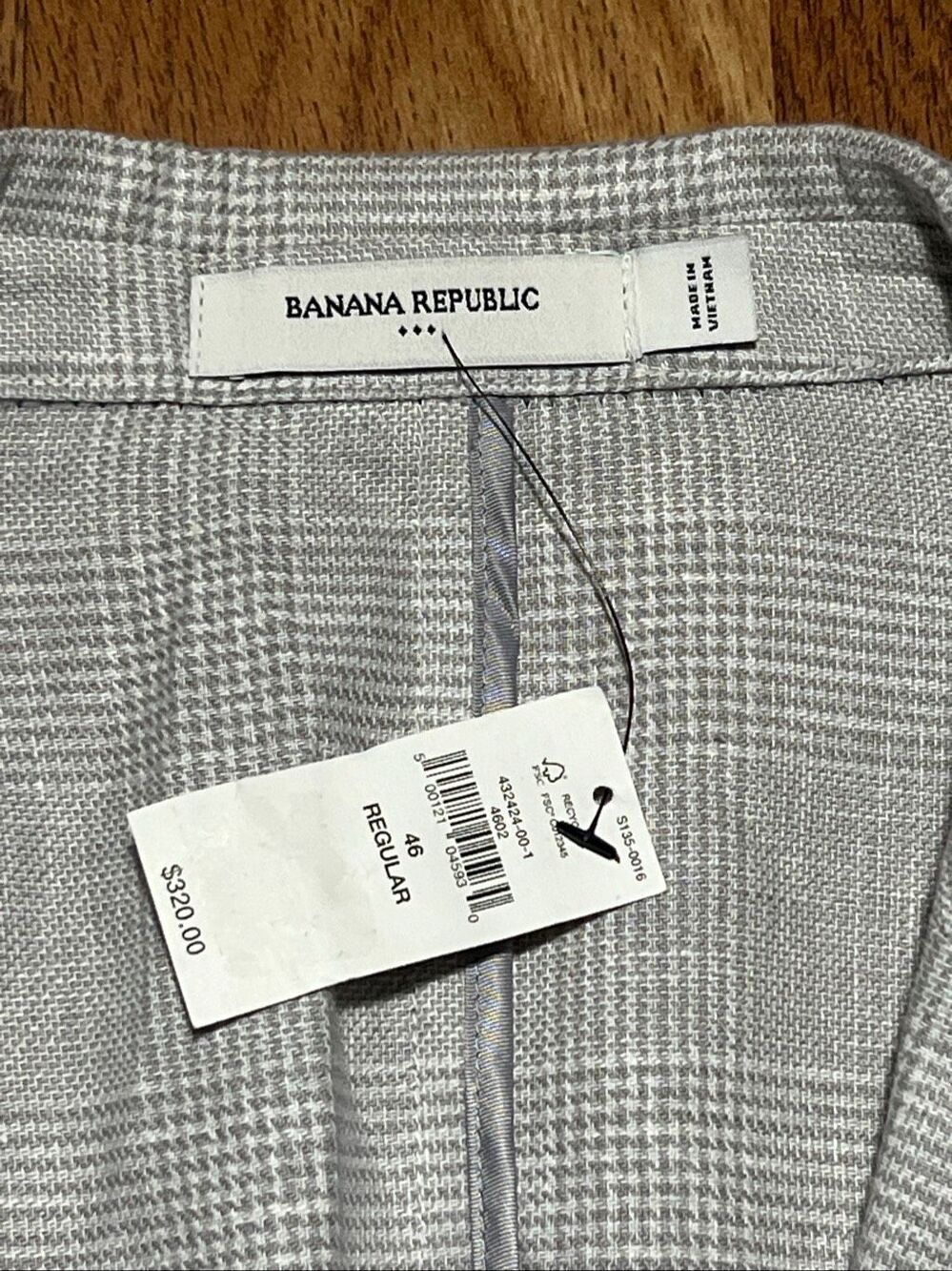 Banana Republic NWT Men’s Linen Blend Tailored Blazer Sport Coat 46R - Picture 4 of 8